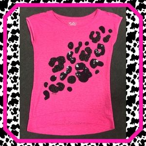 Justice Cheetah Sequined Tunic sz. 14